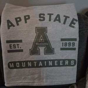 App State Mountaineers Gray 5' Square Cozy Collegiant Cotton/Poly Throw/blanket